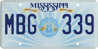 MS license plate MBG339