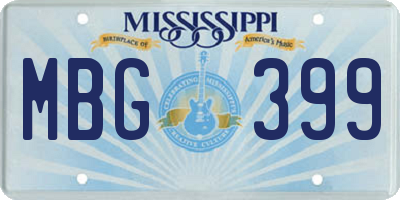 MS license plate MBG399
