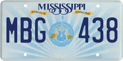 MS license plate MBG438