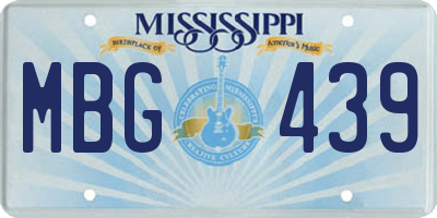 MS license plate MBG439
