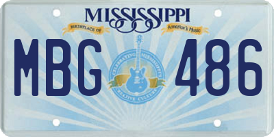MS license plate MBG486