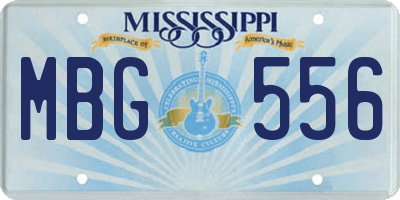 MS license plate MBG556