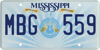 MS license plate MBG559