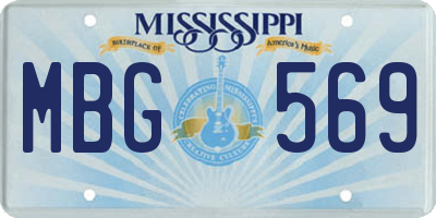 MS license plate MBG569