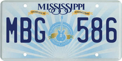 MS license plate MBG586