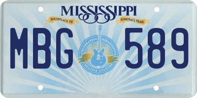 MS license plate MBG589