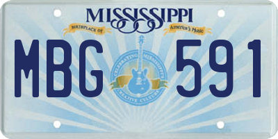 MS license plate MBG591