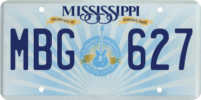 MS license plate MBG627