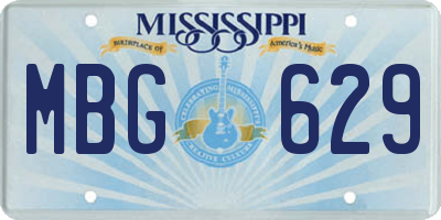 MS license plate MBG629