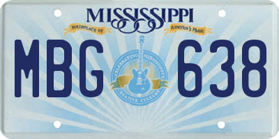 MS license plate MBG638