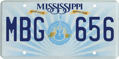 MS license plate MBG656