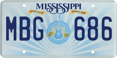 MS license plate MBG686