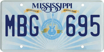 MS license plate MBG695