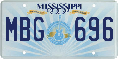 MS license plate MBG696
