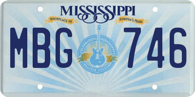 MS license plate MBG746