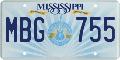 MS license plate MBG755