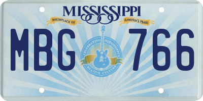MS license plate MBG766