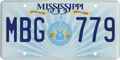 MS license plate MBG779