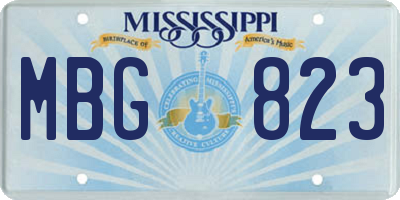 MS license plate MBG823