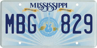 MS license plate MBG829