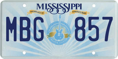 MS license plate MBG857