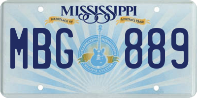 MS license plate MBG889