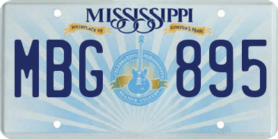 MS license plate MBG895