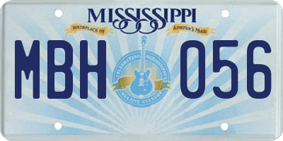 MS license plate MBH056