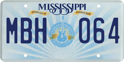 MS license plate MBH064