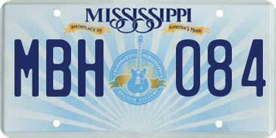 MS license plate MBH084