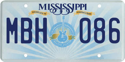 MS license plate MBH086