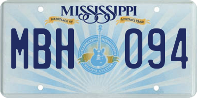 MS license plate MBH094
