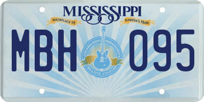 MS license plate MBH095