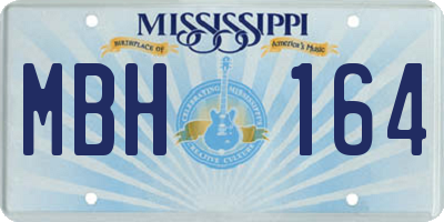 MS license plate MBH164