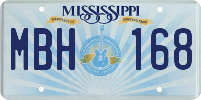 MS license plate MBH168