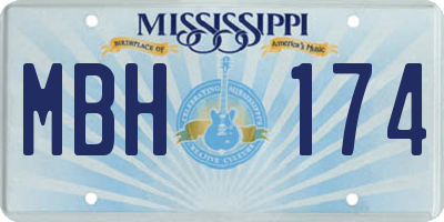 MS license plate MBH174