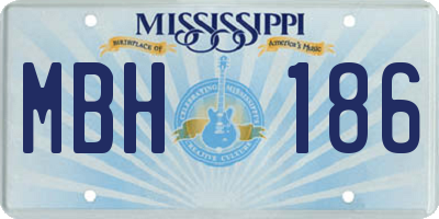 MS license plate MBH186