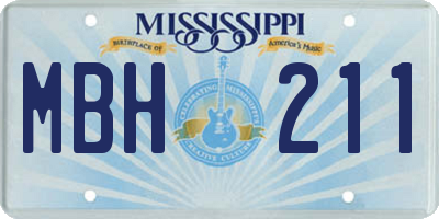 MS license plate MBH211