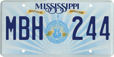 MS license plate MBH244