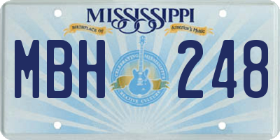 MS license plate MBH248