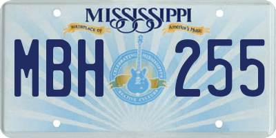 MS license plate MBH255