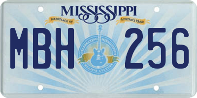 MS license plate MBH256
