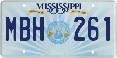 MS license plate MBH261