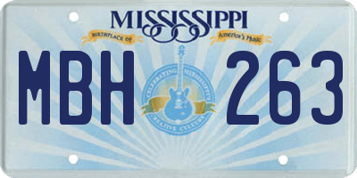 MS license plate MBH263