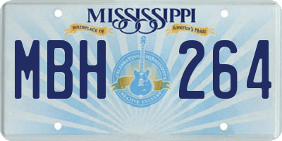 MS license plate MBH264