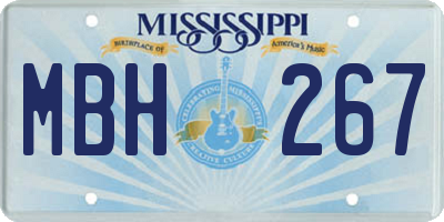 MS license plate MBH267
