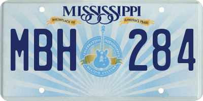 MS license plate MBH284