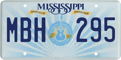 MS license plate MBH295
