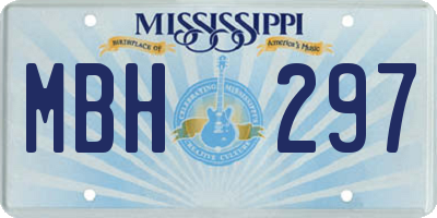MS license plate MBH297