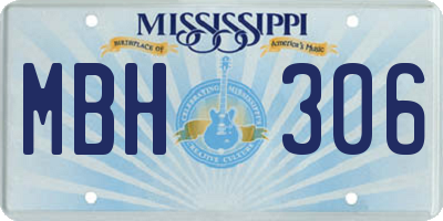 MS license plate MBH306
